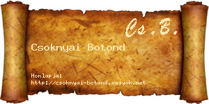 Csoknyai Botond névjegykártya