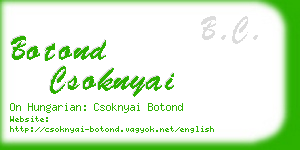 botond csoknyai business card